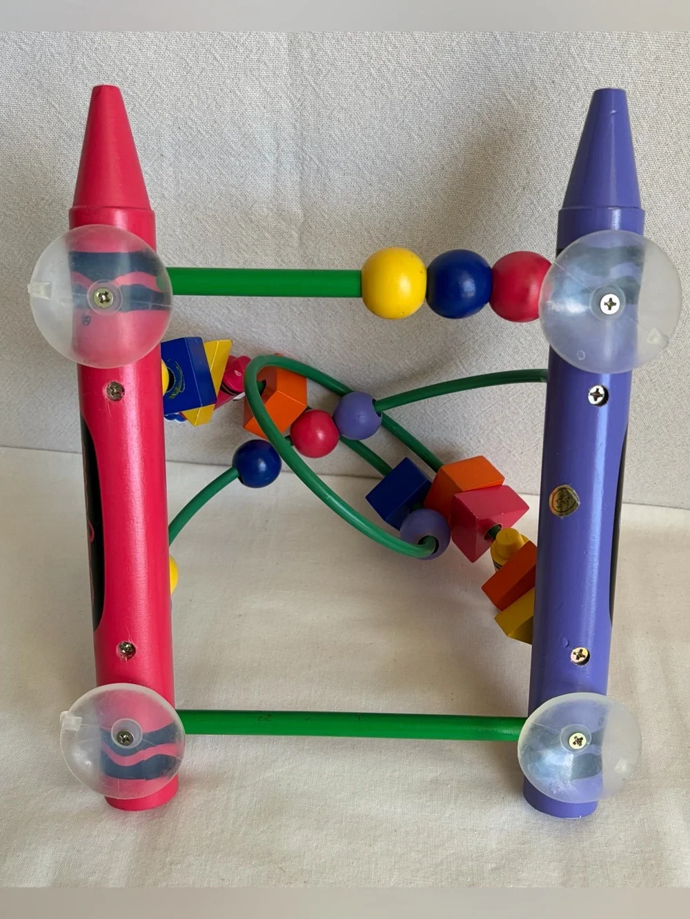 Vintage 2003 Crayola Crayon Bead Maze toddler Toy